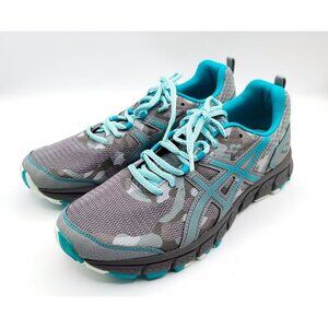 Women's Size 9.5 Asics GEL-Scram 4 Mid Grey Lagoon Trail Running Shoes Walking